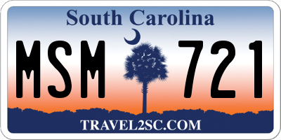 SC license plate MSM721