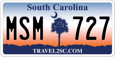 SC license plate MSM727