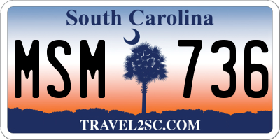 SC license plate MSM736