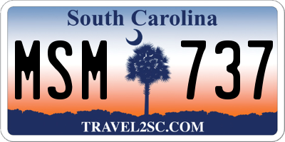 SC license plate MSM737