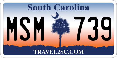 SC license plate MSM739