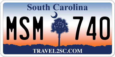 SC license plate MSM740