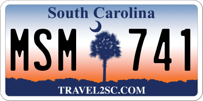 SC license plate MSM741