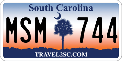 SC license plate MSM744