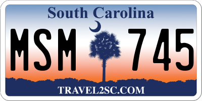 SC license plate MSM745