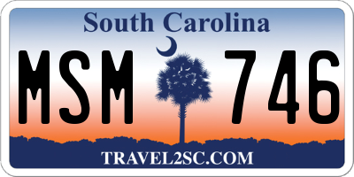 SC license plate MSM746