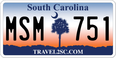 SC license plate MSM751