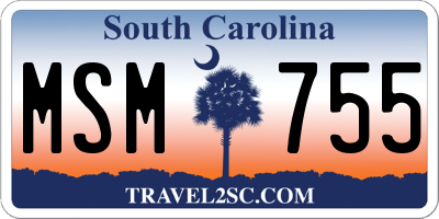 SC license plate MSM755