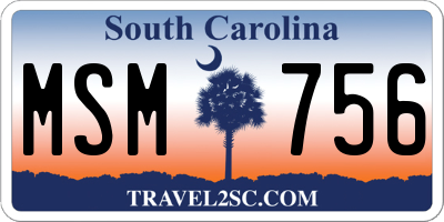 SC license plate MSM756