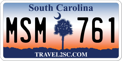 SC license plate MSM761