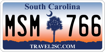 SC license plate MSM766