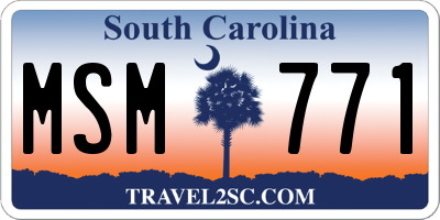 SC license plate MSM771