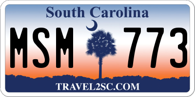 SC license plate MSM773