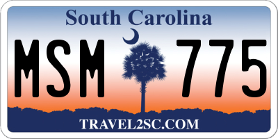 SC license plate MSM775