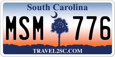 SC license plate MSM776