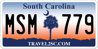 SC license plate MSM779
