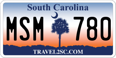 SC license plate MSM780