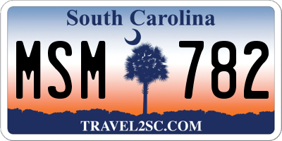 SC license plate MSM782