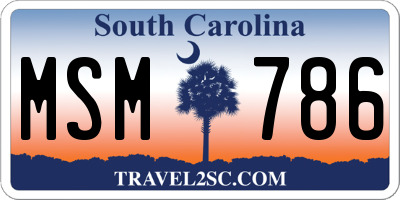 SC license plate MSM786