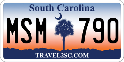 SC license plate MSM790