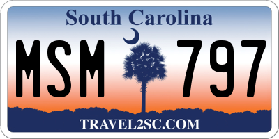 SC license plate MSM797