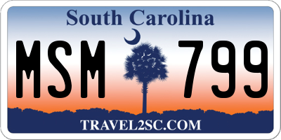 SC license plate MSM799