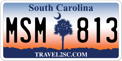 SC license plate MSM813