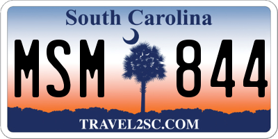 SC license plate MSM844