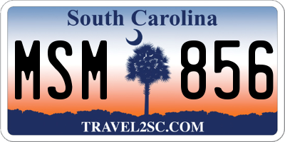 SC license plate MSM856