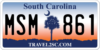 SC license plate MSM861