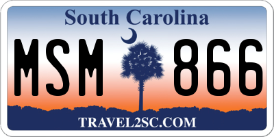 SC license plate MSM866