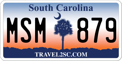 SC license plate MSM879