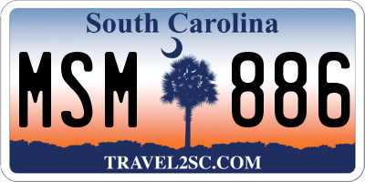 SC license plate MSM886