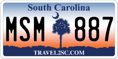 SC license plate MSM887