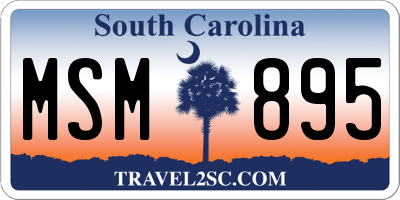SC license plate MSM895