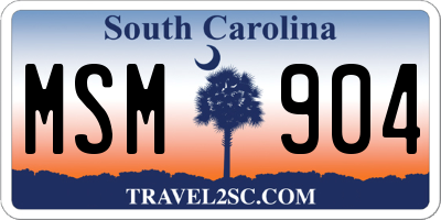SC license plate MSM904