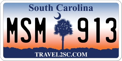 SC license plate MSM913