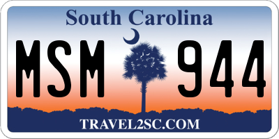 SC license plate MSM944