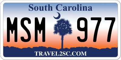 SC license plate MSM977