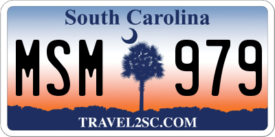 SC license plate MSM979