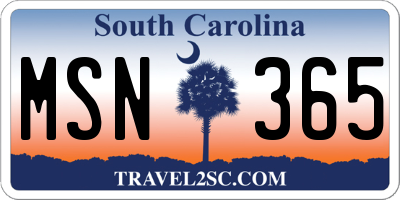 SC license plate MSN365