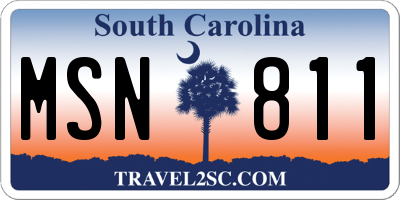 SC license plate MSN811