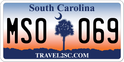 SC license plate MSO069