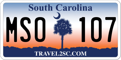 SC license plate MSO107
