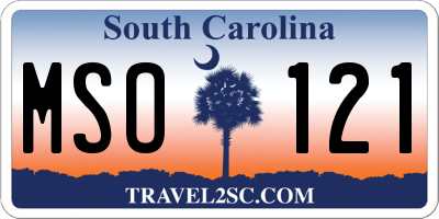 SC license plate MSO121