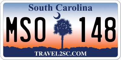 SC license plate MSO148