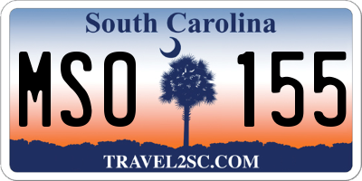 SC license plate MSO155