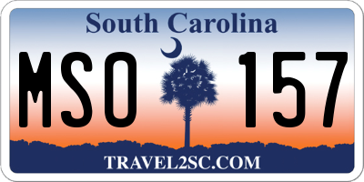 SC license plate MSO157