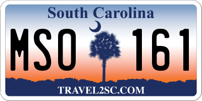 SC license plate MSO161