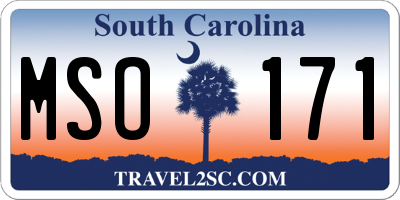 SC license plate MSO171